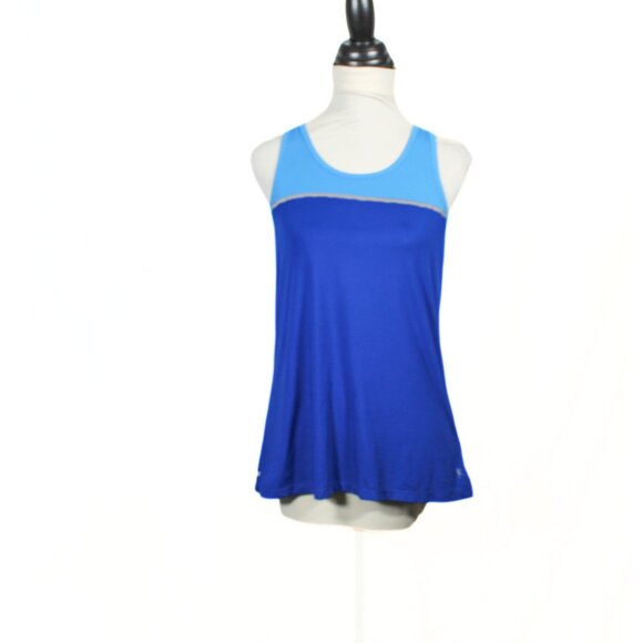 Danskin Now Women’s Two-Tone Blue Athletic Tank Top - Size Medium - Picture 1 of 9